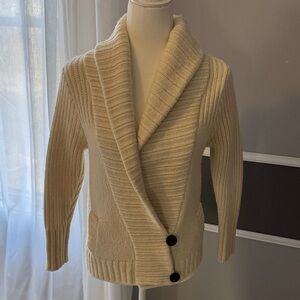 Ruehl No.925 Ivory Ribbed Cardigan